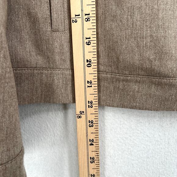 ENZA COSTA Wool Suiting Bomber Jacket Womens Small Tan Zip Collared Padded NEW - Picture 14 of 14
